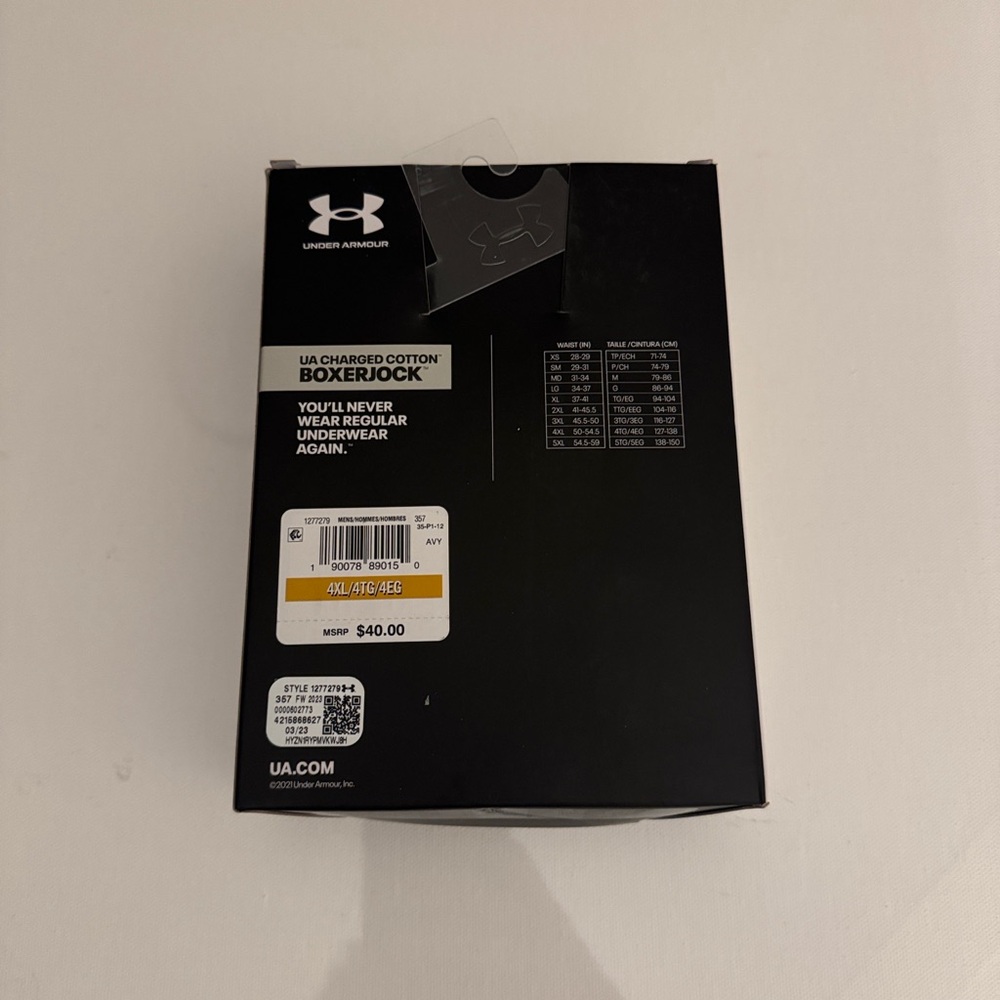 Under Armour Boxerjock Mens 4XL 3 Pack - Picture 2 of 2